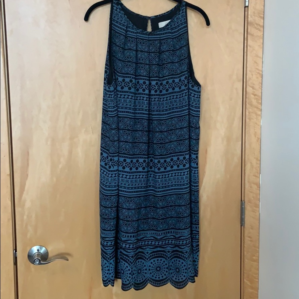 LOFT Blue Pattern Dress
